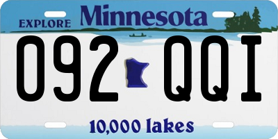 MN license plate 092QQI