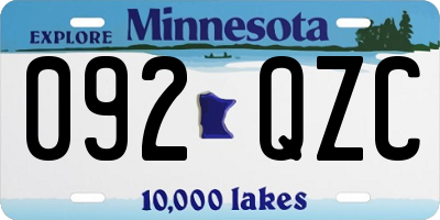 MN license plate 092QZC
