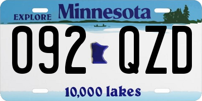 MN license plate 092QZD