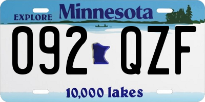 MN license plate 092QZF