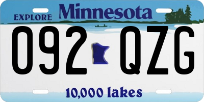 MN license plate 092QZG