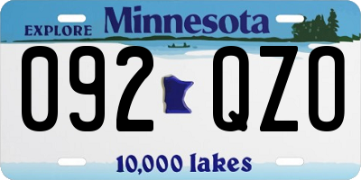 MN license plate 092QZO