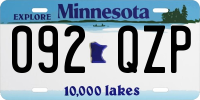 MN license plate 092QZP