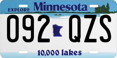 MN license plate 092QZS