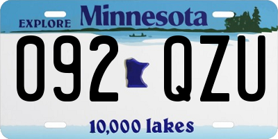 MN license plate 092QZU