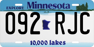 MN license plate 092RJC