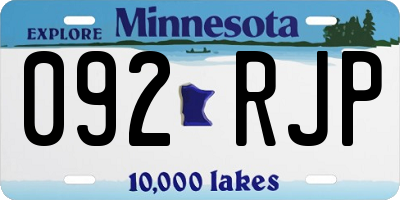 MN license plate 092RJP
