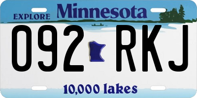 MN license plate 092RKJ
