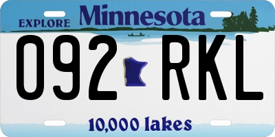 MN license plate 092RKL