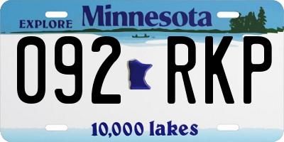 MN license plate 092RKP