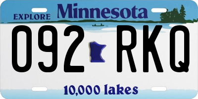MN license plate 092RKQ