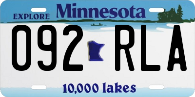 MN license plate 092RLA