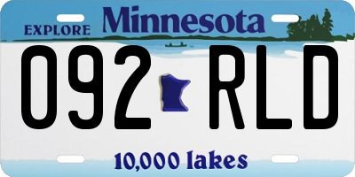 MN license plate 092RLD