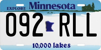 MN license plate 092RLL