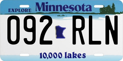 MN license plate 092RLN