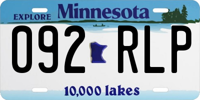 MN license plate 092RLP