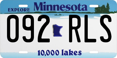 MN license plate 092RLS
