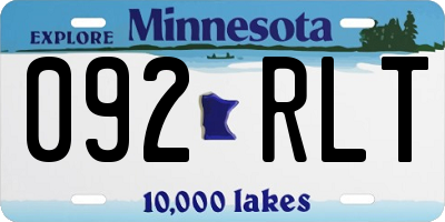 MN license plate 092RLT