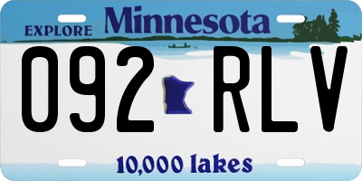 MN license plate 092RLV