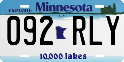 MN license plate 092RLY