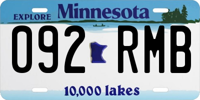 MN license plate 092RMB