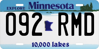 MN license plate 092RMD