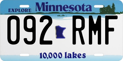 MN license plate 092RMF