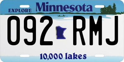 MN license plate 092RMJ