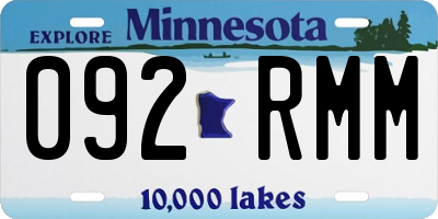 MN license plate 092RMM