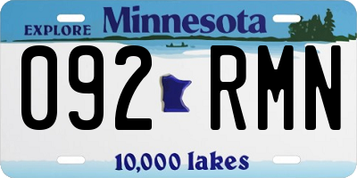 MN license plate 092RMN