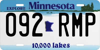 MN license plate 092RMP