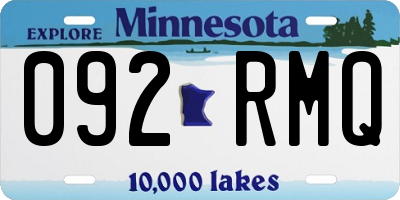 MN license plate 092RMQ