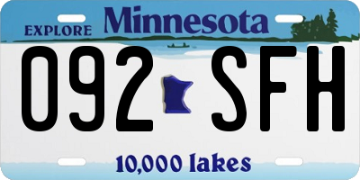 MN license plate 092SFH