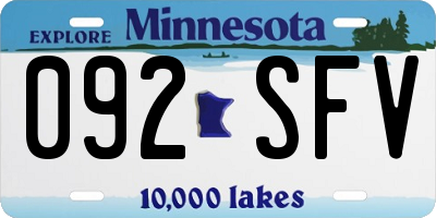 MN license plate 092SFV