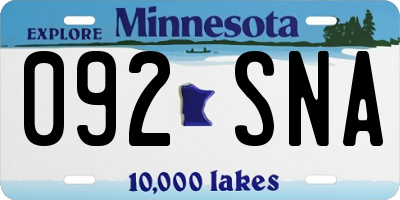 MN license plate 092SNA