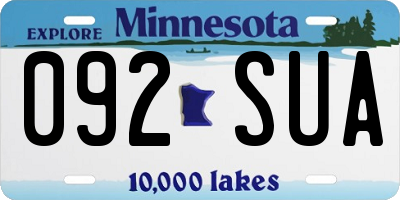 MN license plate 092SUA