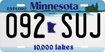 MN license plate 092SUJ