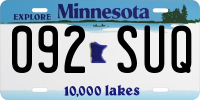 MN license plate 092SUQ