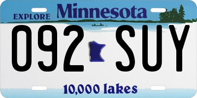MN license plate 092SUY
