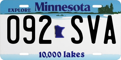 MN license plate 092SVA