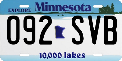 MN license plate 092SVB