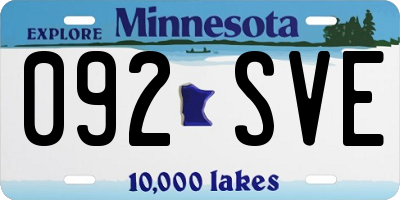 MN license plate 092SVE