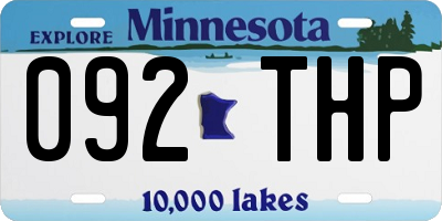 MN license plate 092THP