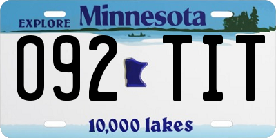 MN license plate 092TIT