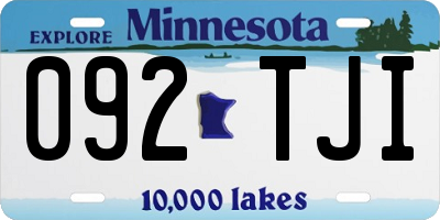 MN license plate 092TJI