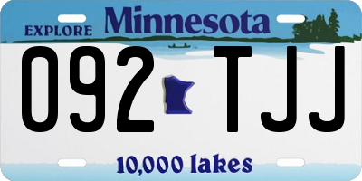 MN license plate 092TJJ