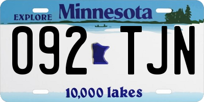 MN license plate 092TJN