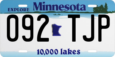 MN license plate 092TJP