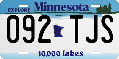 MN license plate 092TJS