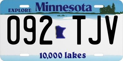 MN license plate 092TJV